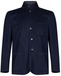 Canali - High-Neck Patch-Pocket Jacket - Lyst