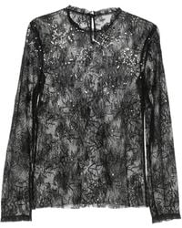 Alberta Ferretti - Sequin-Embellished Lace Top - Lyst