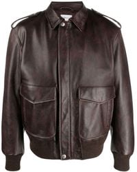 Bally - Pockets Bomber Leather Jacket - Lyst