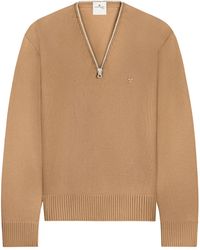 Courreges - Wollen Sweater Met Ritsdetail - Lyst