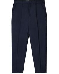 Emporio Armani - Logo-plaque Wool Trousers - Lyst