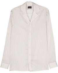 Giorgio Armani - Semi-sheer Striped Shirt - Lyst