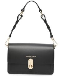 ADRIANNA FERETTI - Logo-Print Leather Shoulder Bag - Lyst