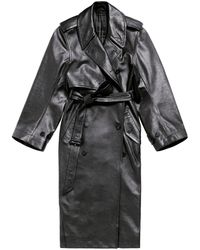 Balenciaga - Mantel mit Gürtel - Lyst