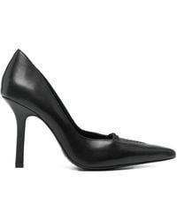 Patrizia Pepe - 95Mm Leather Pointed Pumps - Lyst