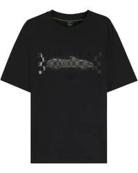BOSS - X Porsche T-Shirt With Glossy Artwork - Lyst
