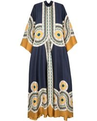 La DoubleJ - Magnifico Mudejar Placée Blue Dress - Lyst