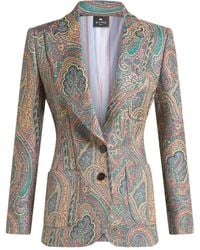 Etro - Paisley-Print Blazer - Lyst