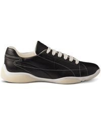 Prada - Baskets Noires En Nappa - Lyst
