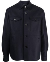 Harris Wharf London - Button-down Wool Shirt Jacket - Lyst
