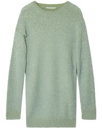 Stella McCartney - Sequin-Embellished Cape Jumper Minidress - Lyst