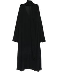 TOTEME - Scarf-Detail V-Neck Maxi Dress - Lyst