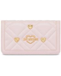 Love Moschino - Heart-Plaque Quilted Cross Body Bag - Lyst