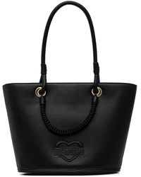 Love Moschino - Braided-Handle Heart-Detail Tote Bag - Lyst