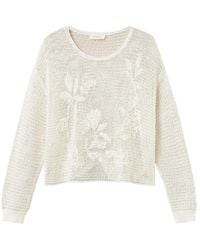 Twinset - Mesh Jumper With Hand Embroidered Details - Lyst