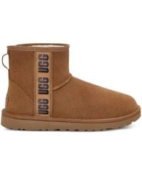 UGG - Classic Suede Logo-Detail Ankle Boots - Lyst