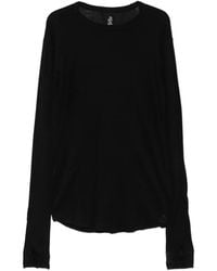 Thom Krom - Thumb-Slot Raw-Edge Long-Sleeve T-Shirt - Lyst