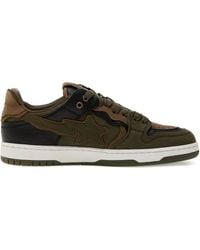A Bathing Ape - Bape Sk8 Sta #6 Star-Patch Leather Sneakers - Lyst