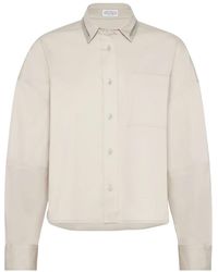 Brunello Cucinelli - Monili Collar Shirt - Lyst