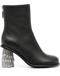Stine Goya - Allison 80mm Crystal-embellished Leather Boots - Lyst