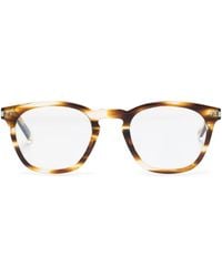 Saint Laurent - Sl 30 Slim Brille Mit Eckigem Gestell - Lyst
