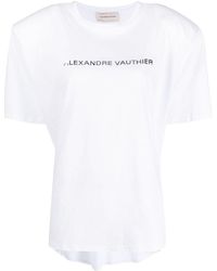 Alexandre Vauthier - Logo-print Shoulder-pad T-shirt - Lyst