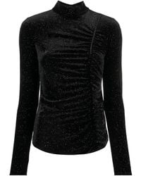 Patrizia Pepe - グリッター ベルベットtシャツ - Lyst
