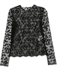 Fendi - Lace Long-Sleeve Top - Lyst