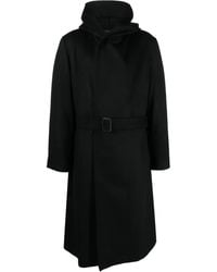 Yohji Yamamoto - Hooded Belted Coat - Lyst