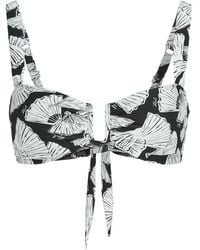 KARL LAGERFELD - Fan-Print Bikini Top - Lyst