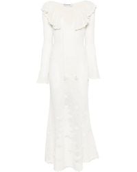 Self-Portrait - Floral Crochet Midi Dress - Lyst