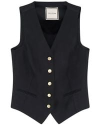 Tagliatore - Chaleco Con Botones Y Cuello En V - Lyst