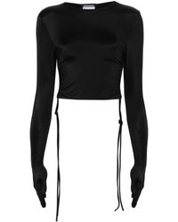 Vetements - Cropped long-sleeve T-shirt - Lyst