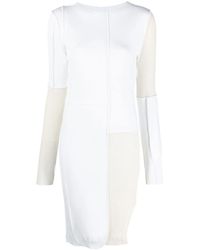 MM6 by Maison Martin Margiela - Robe Mi-Longue À Design Colour Block - Lyst