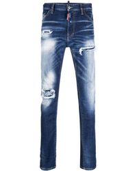 DSquared² - Blue Stretch-cotton Denim Jeans - Lyst