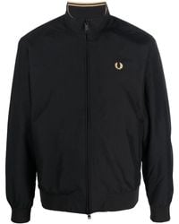 Fred Perry - Logo-Embroidered Zip-Up Jacket - Lyst
