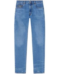 Versace - Halbhohe Slim-Fit-Jeans mit Medusa Head-Verzierung - Lyst