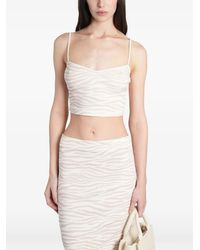 MC2 Saint Barth - Zebra-Print Cropped Top - Lyst
