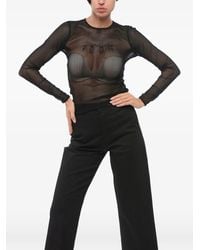 DSquared² - Long-Sleeve Mesh T-Shirt - Lyst