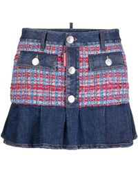 DSquared² - Denim Mini-Rok - Lyst