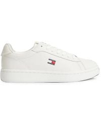 Tommy Hilfiger - Logo-Patch Leather Sneakers - Lyst