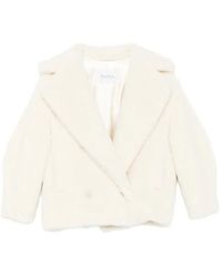 Max Mara - Double-Breasted Faux-Fur Jacket - Lyst