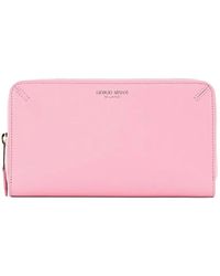 Giorgio Armani - Logo-Stamp Zip Wallet - Lyst