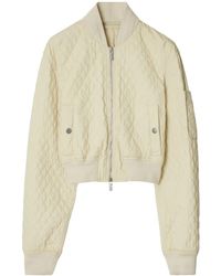 Burberry - Chaqueta bómber corta acolchada - Lyst