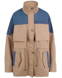 Jovonna London - Nano Denim Panel Jacket - Lyst