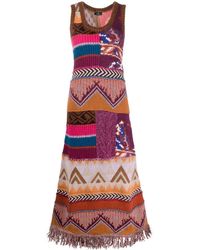Etro - Patchwork Knit Maxi Dress - Lyst