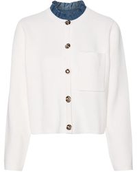 Sandro - Wool-Blend High-Neck Cardigan - Lyst