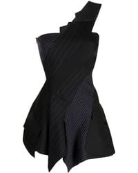 Monse - One-Shoulder Pinstripe Asymmetric Dress - Lyst