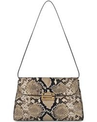 Victoria Beckham - Dorian Trapeze Snake-Print Shoulder Bag - Lyst