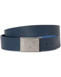 EA7 - Logo-Plaque Reversible Belt - Lyst